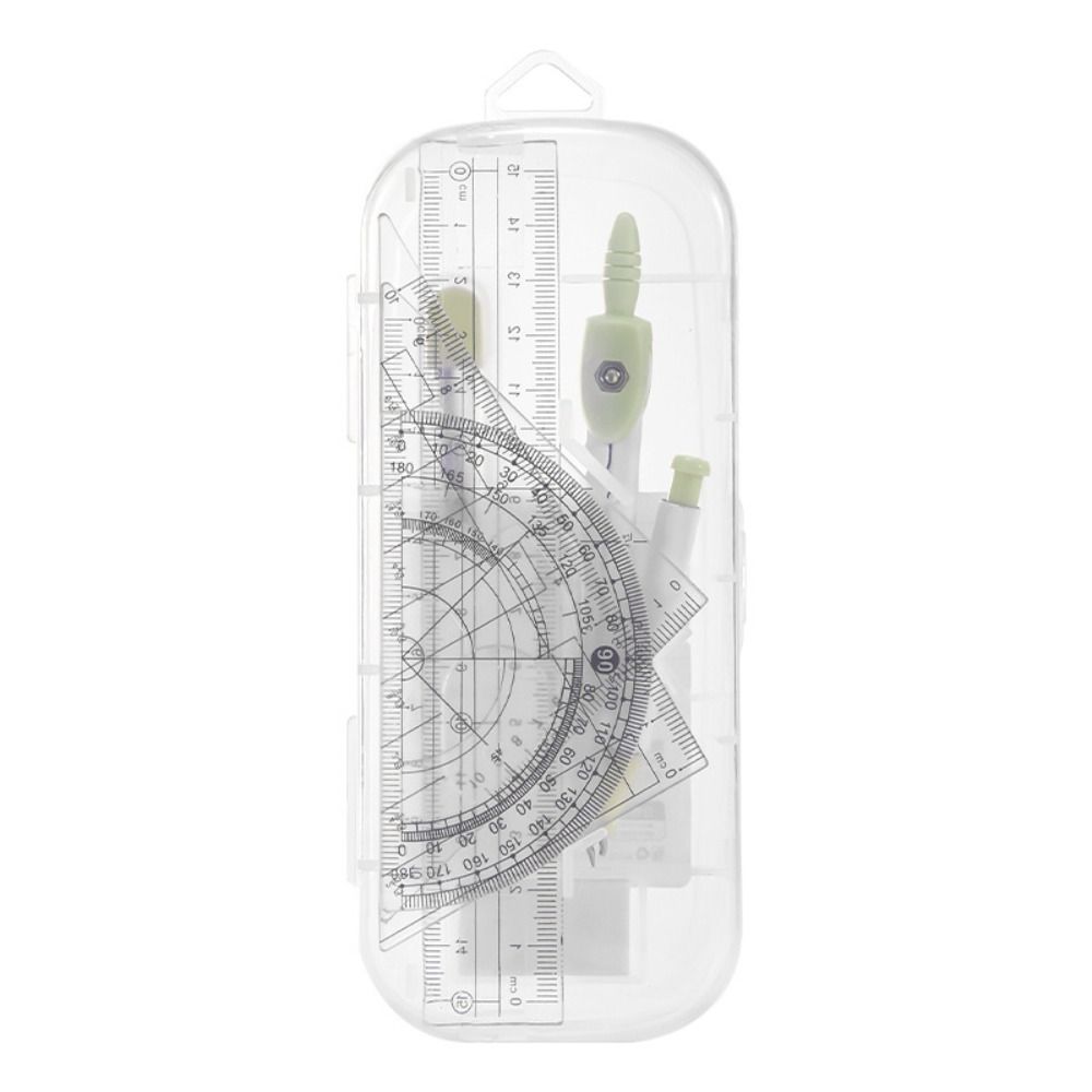 8PCS/Set Plastic Ruler Compass - Ruler Set Transparent のレビューと価格