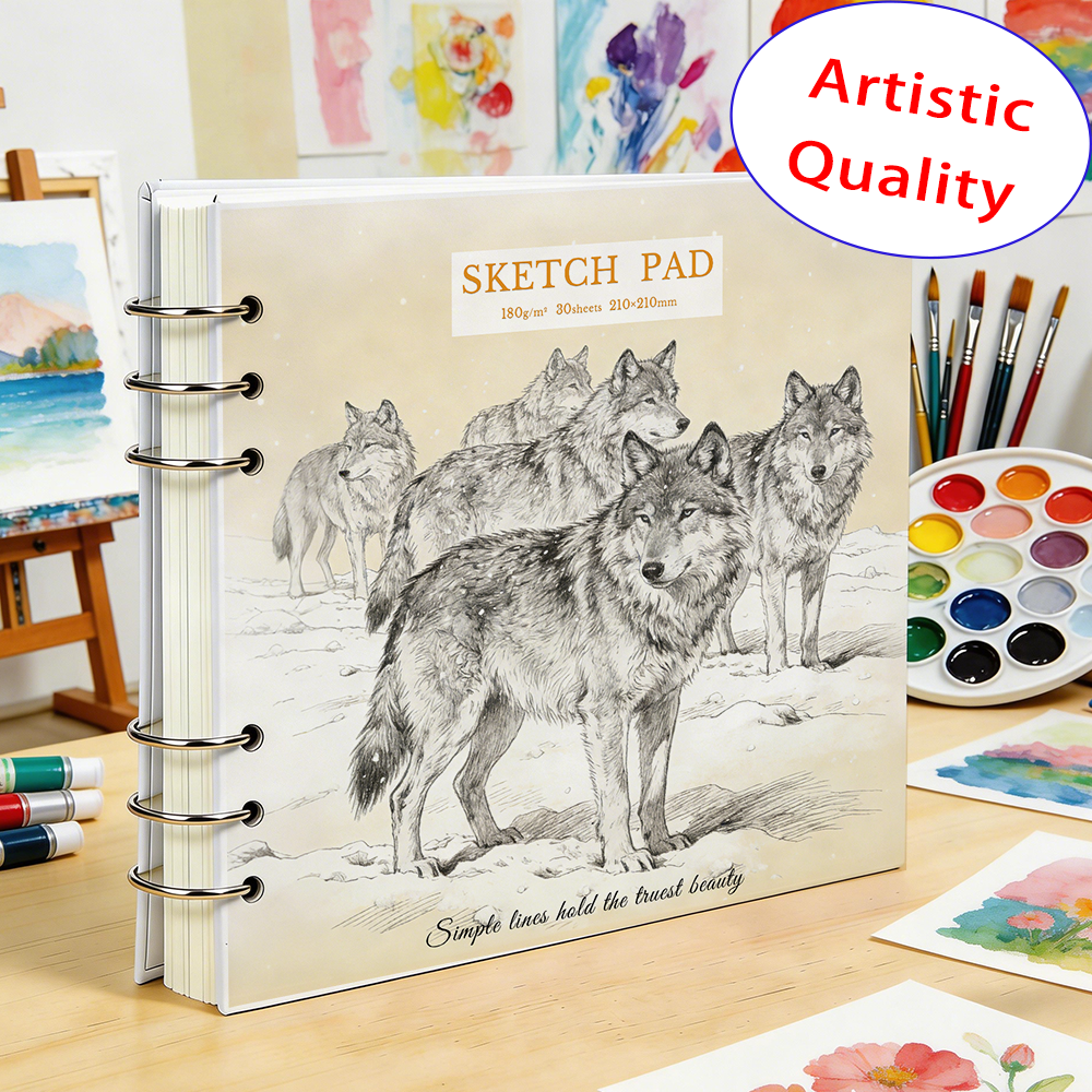30 Sheets 210x210mm 180GSM Ske - Art Sketchbook Ring のレビューと価格