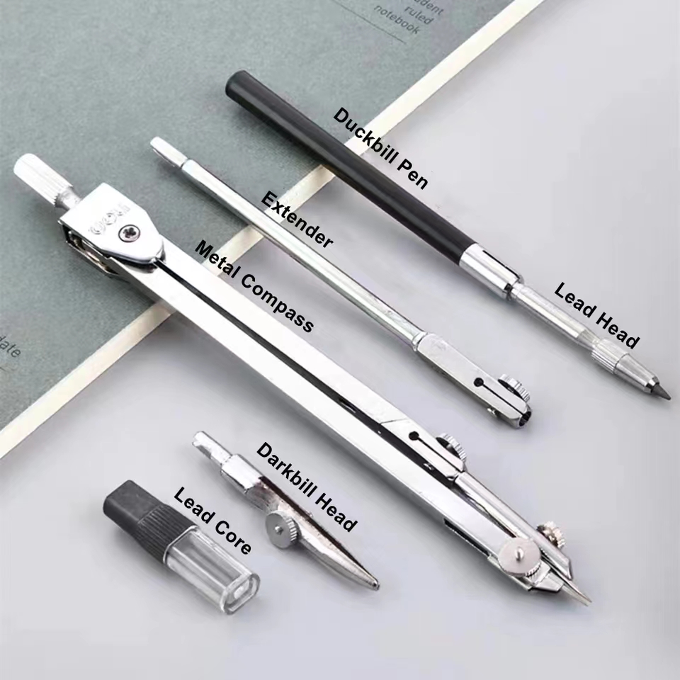 Stainless Steel Drafting Set D - Compass Geometry Set のレビューと価格