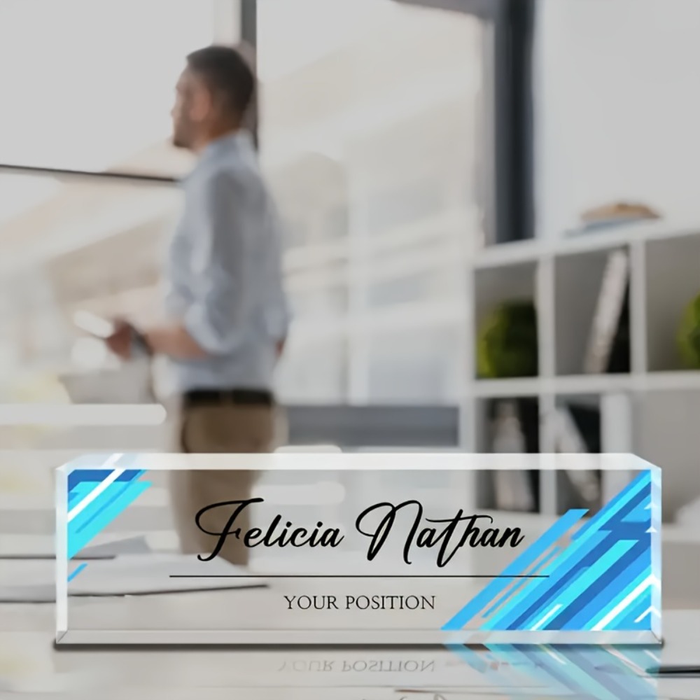 1pc Custom Acrylic Desk Namepl - Desk Name Plate のレビューと価格