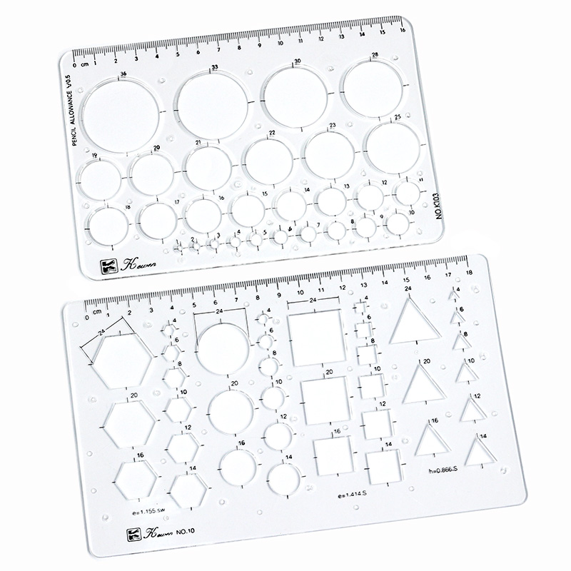 Transparent drawing size squar - Ruler Set Transparent のレビューと価格
