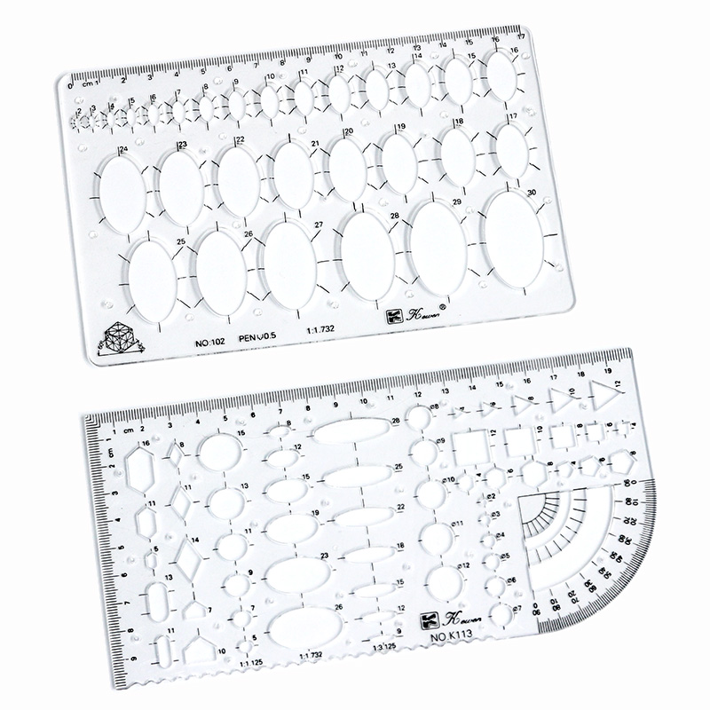Transparent drawing size squar - Ruler Set Transparent のレビューと価格