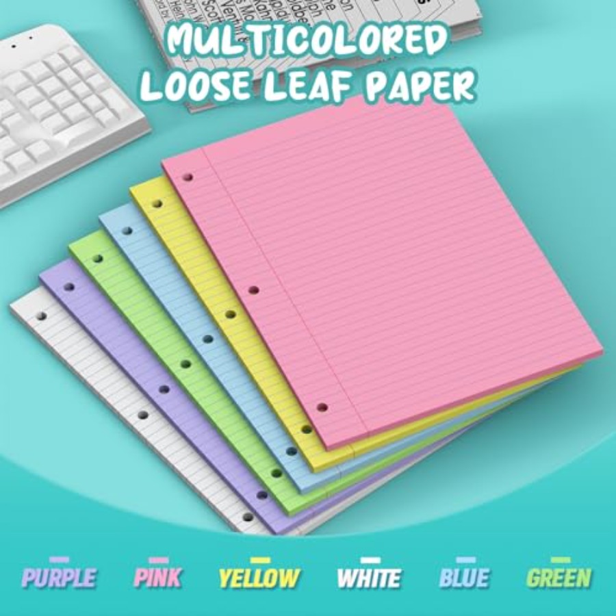 120 Sheets Loose Leaf Paper 8  - Paper Punch 3 Hole のレビューと価格