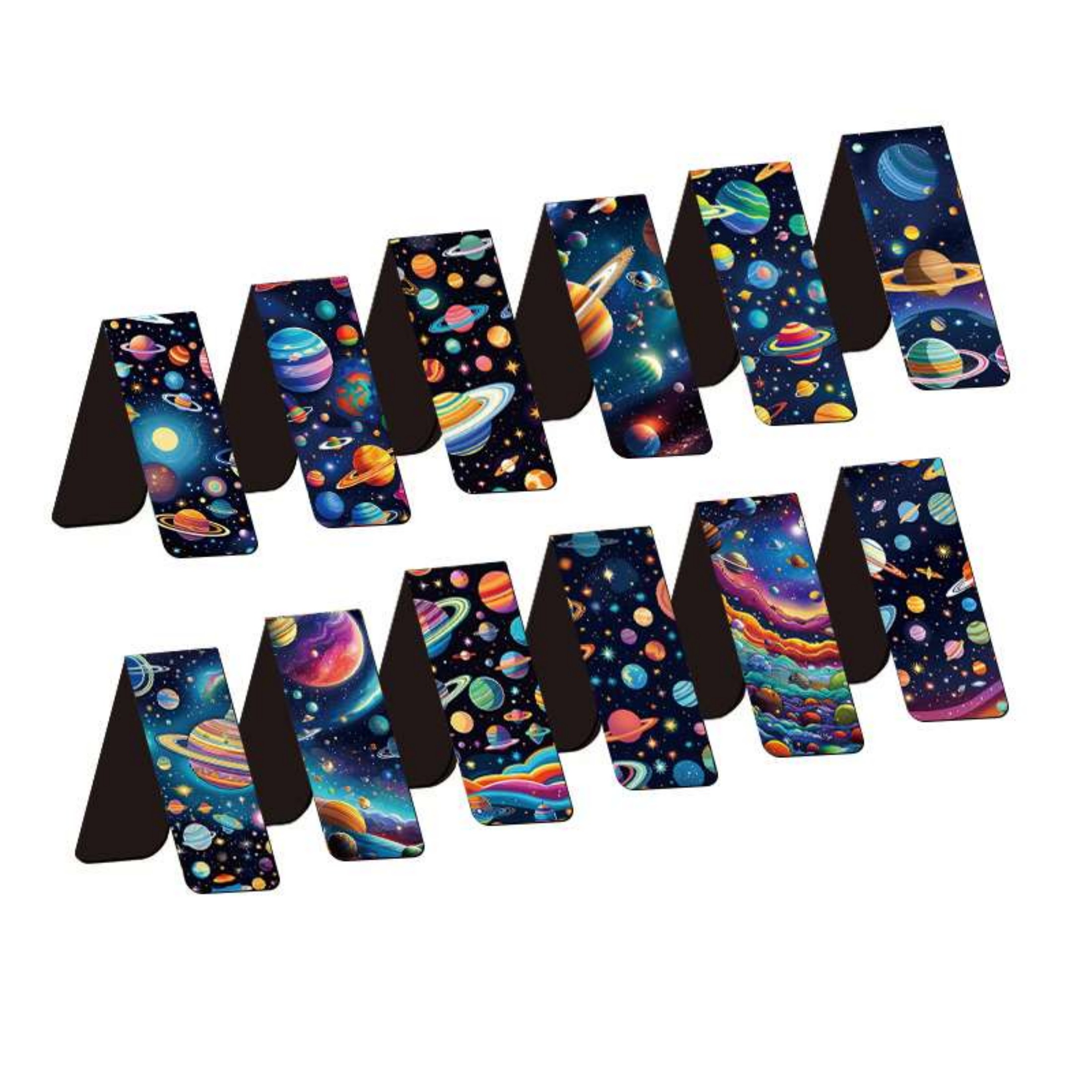 12pcs Space & Planet Themed Ma - Bookmark Magnetic Clip のレビューと価格