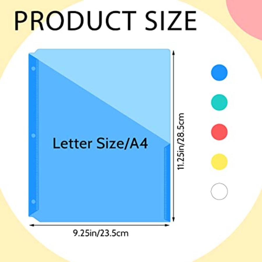 5 Pack Binder Pockets 3 Hole P - Paper Punch 3 Hole のレビューと価格