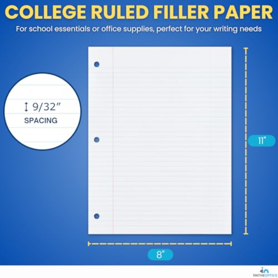 Loose Leaf Paper College Ruled - Paper Punch 3 Hole のレビューと価格