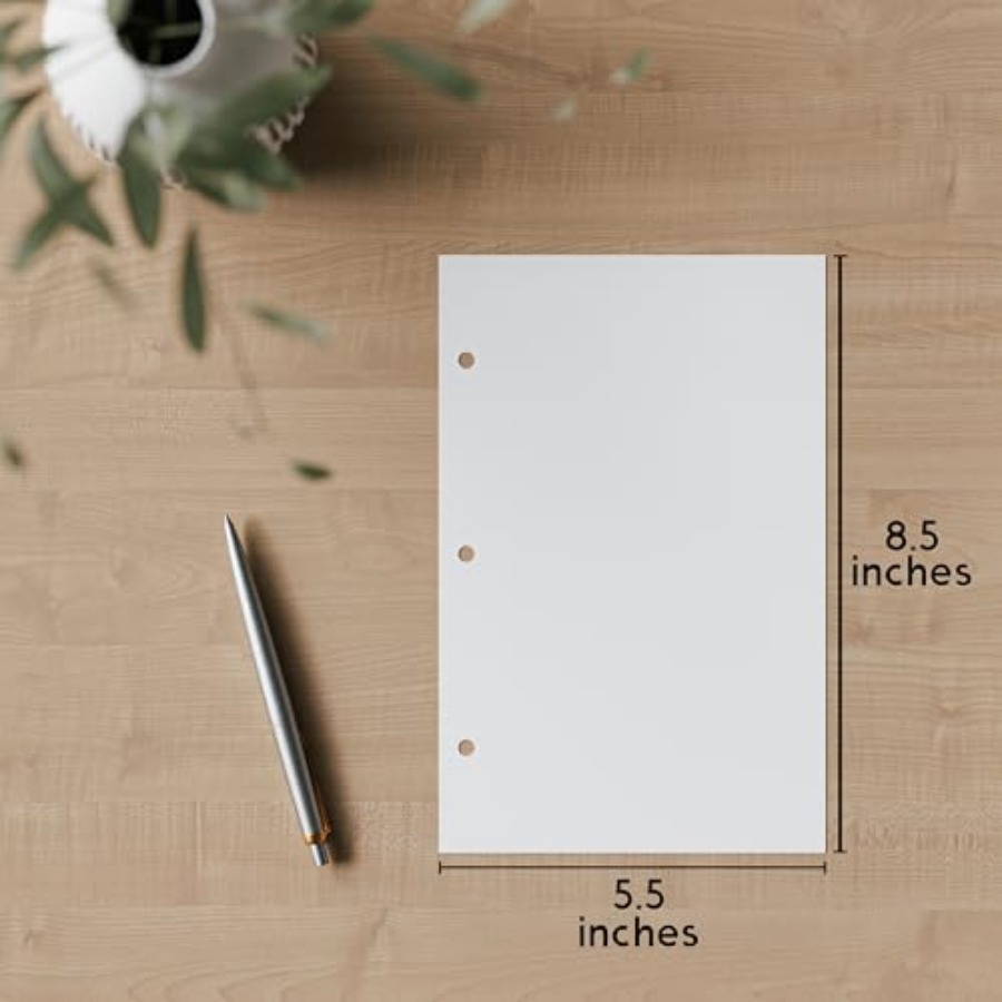 Half Letter Blank Paper, 3-Hol - Paper Punch 3 Hole のレビューと価格