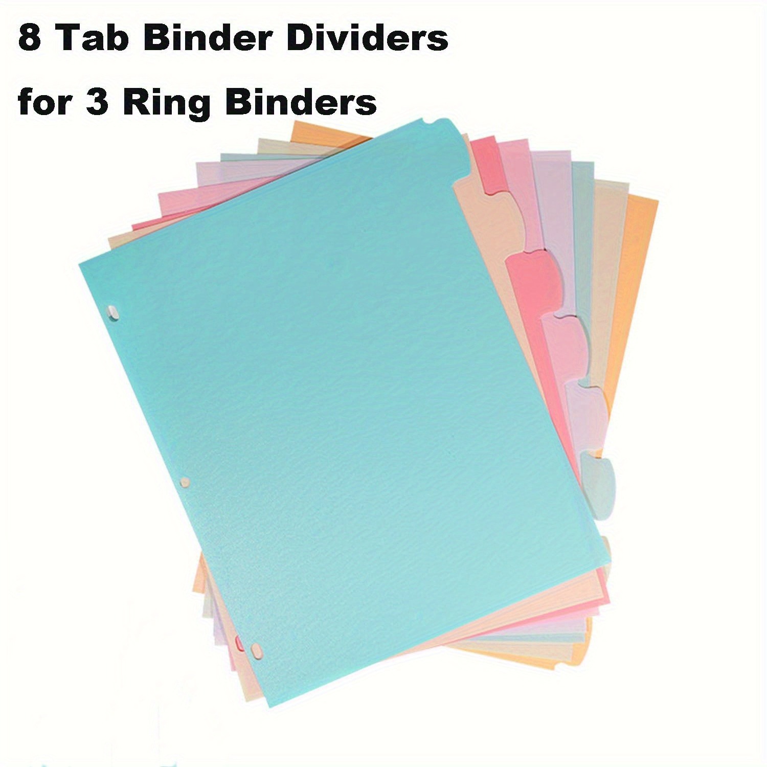 8 Tab Binder Dividers for 3 Ri - Paper Punch 3 Hole のレビューと価格