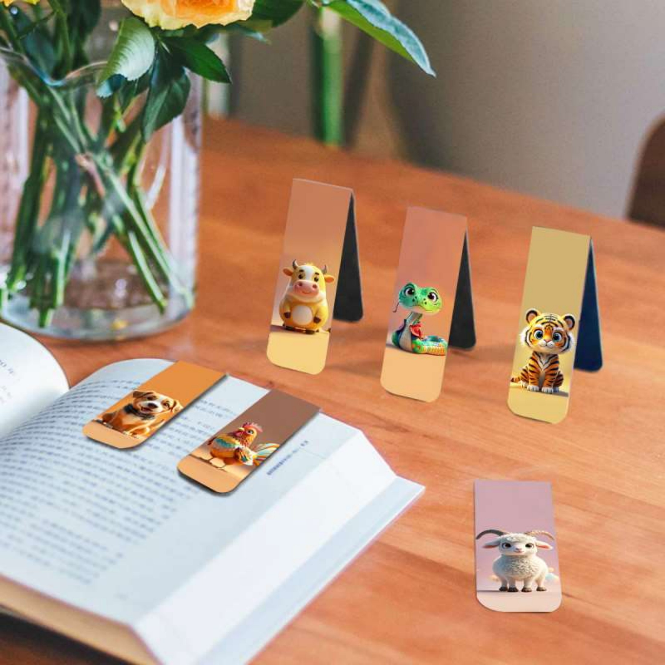 12pcs Adorable Twelve Animal M - Bookmark Magnetic Clip のレビューと価格