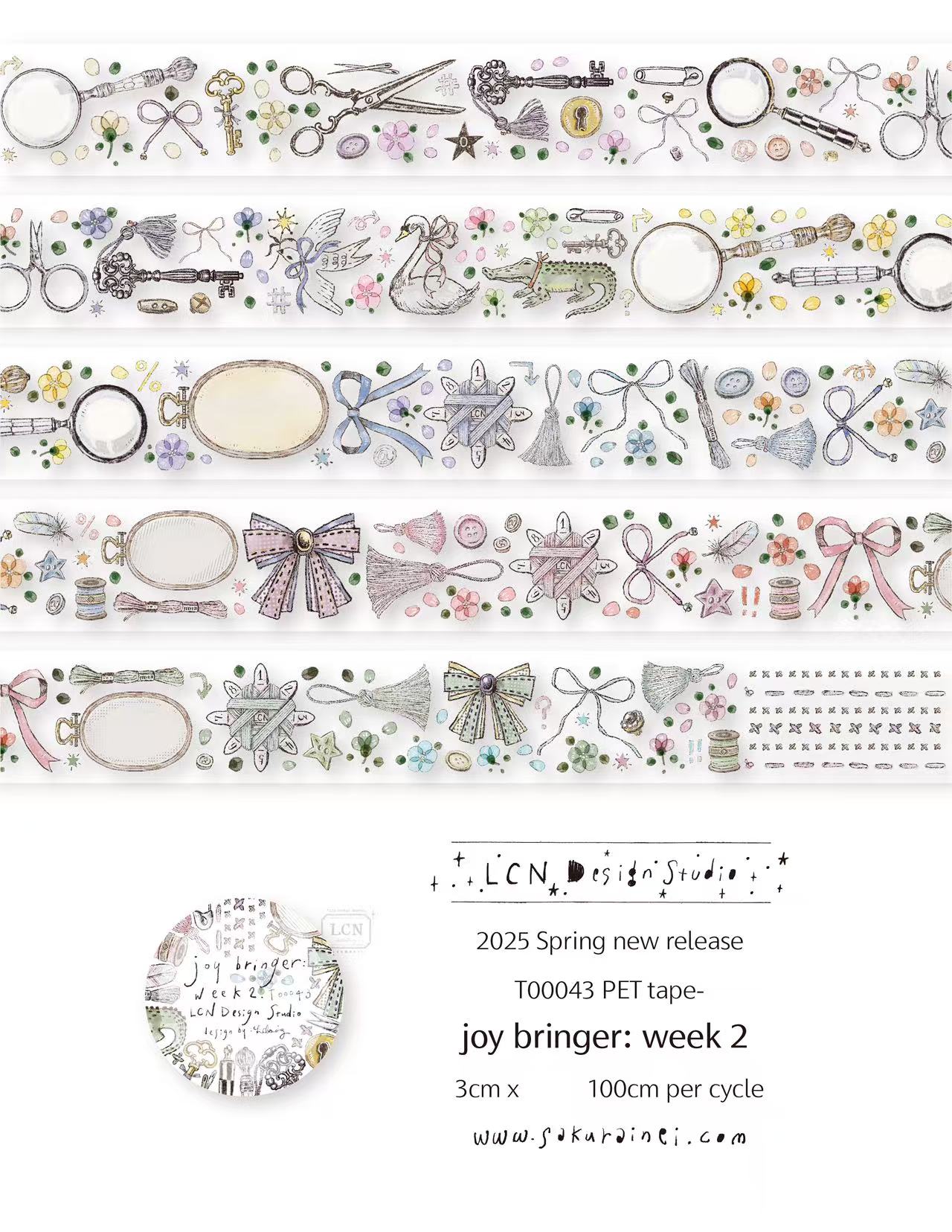 1 Loop LCN Vintage Sticker Clu - Washi Tape Set のレビューと価格