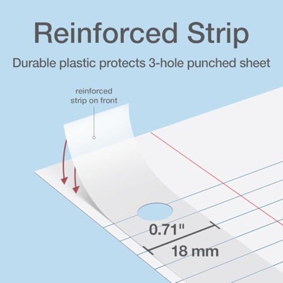 Reinforced Filler Paper, 8.5 x - Paper Punch 3 Hole のレビューと価格