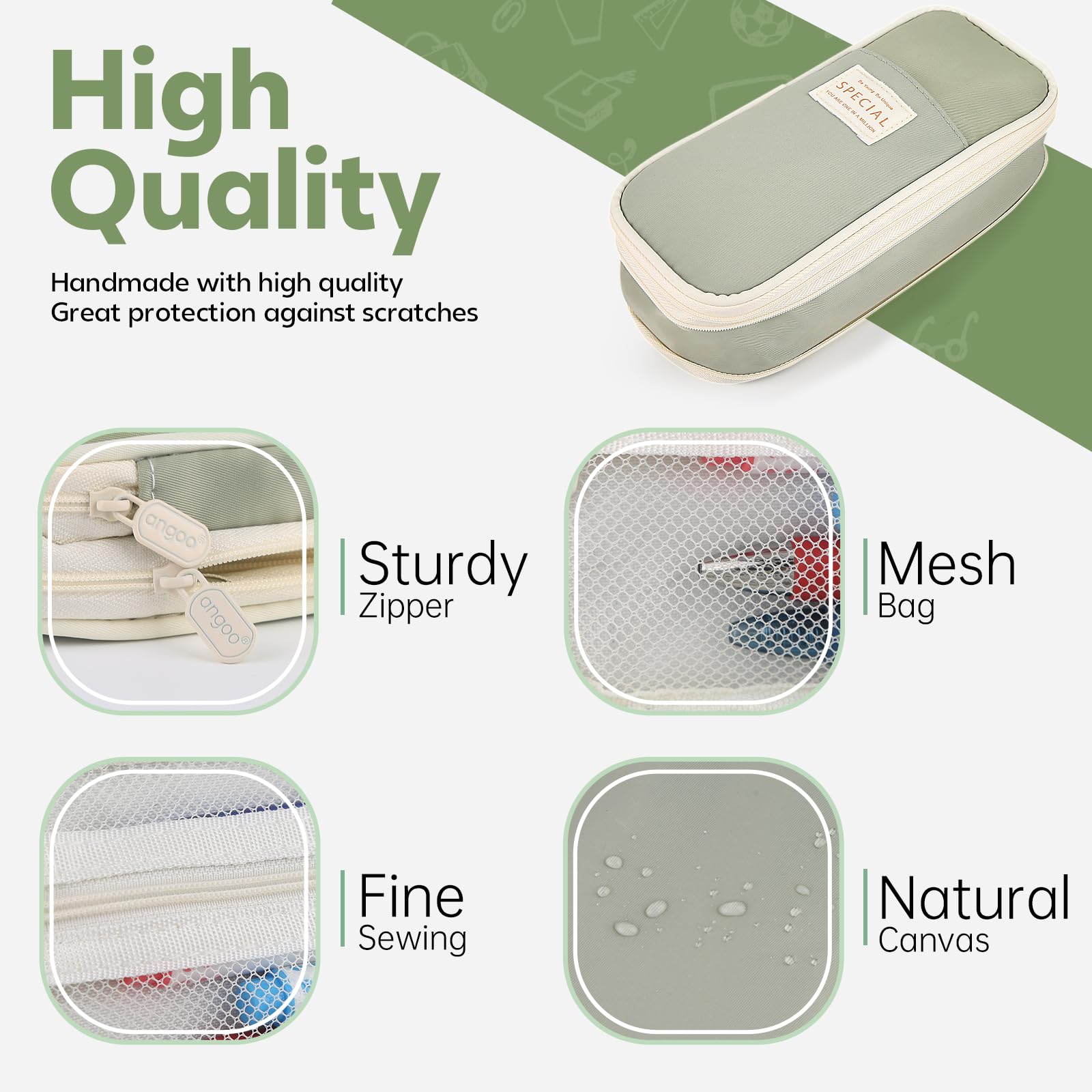 Large-capacity green pencil ca - Ideal Stationery & Office Supply のレビューと価格