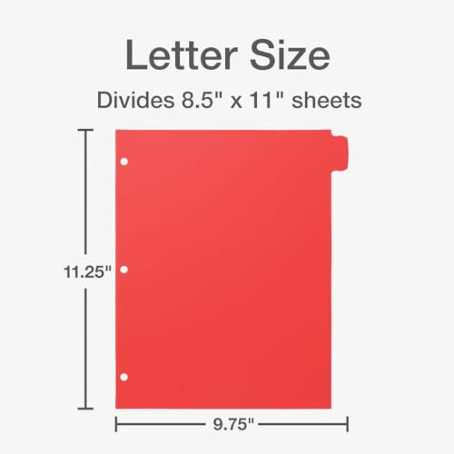 Poly Binder Dividers, 3 Hole P - Binding Comb Plastic のレビューと価格