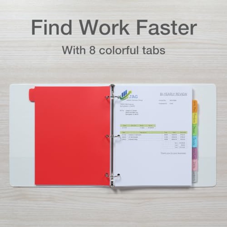 Poly Binder Dividers, 3 Hole P - Binding Comb Plastic のレビューと価格