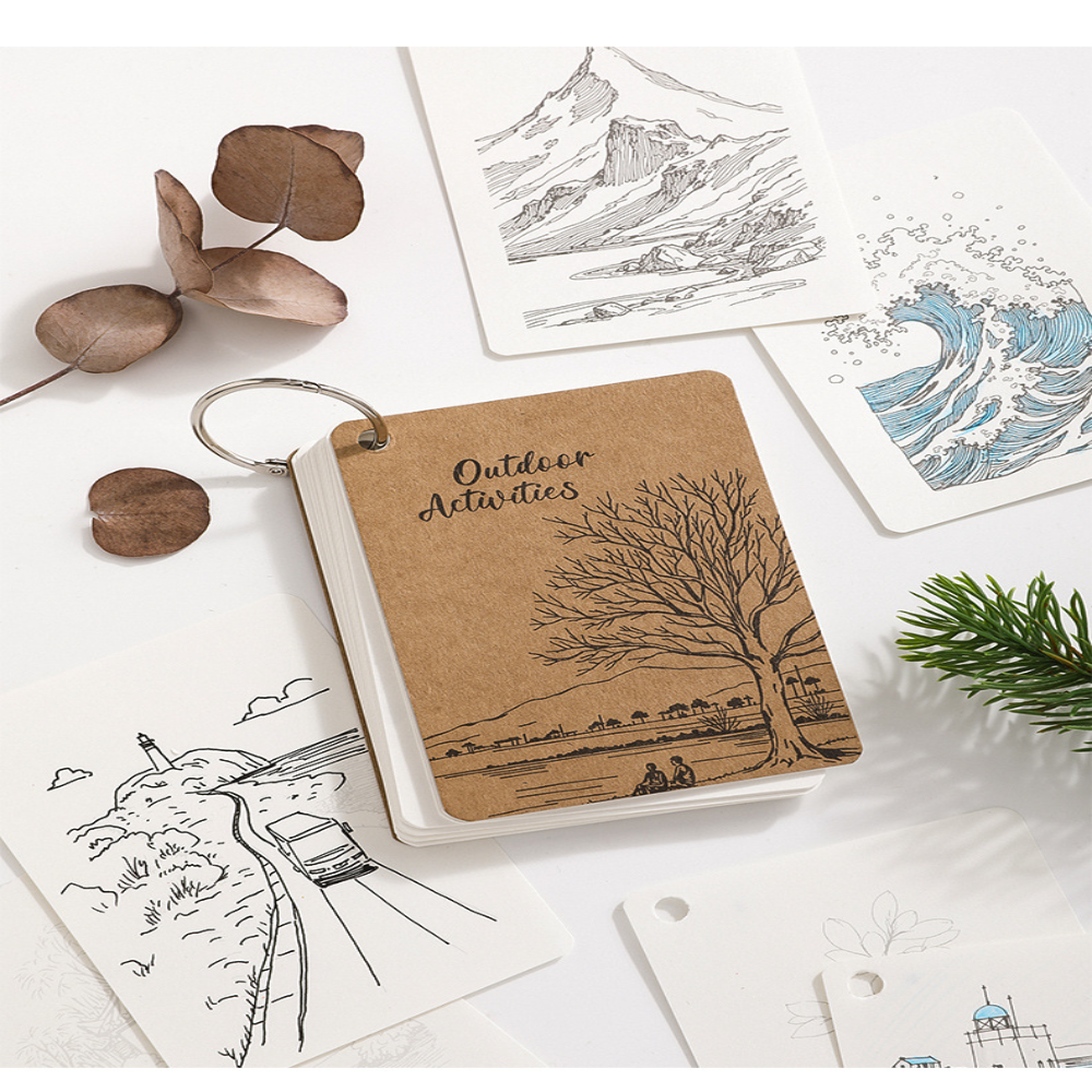 Coloring Book Portable Loose L - Art Sketchbook Ring のレビューと価格