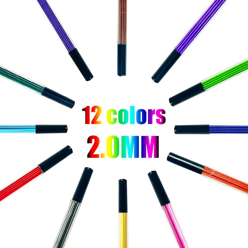 12 Colors 2.0mm HB Replaceable - Mechanical Pencil Lead のレビューと価格